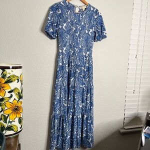 Michael Kors paisley toile midi dress size XS
